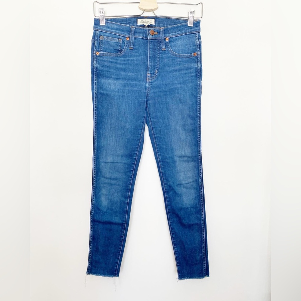 Madewell 9” Mid-Rise Skinny Jeans in Paloma Wash: Raw-Hem Edition